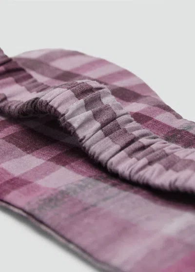 Mango Printed Sleeping Mask Plum In Multi