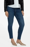 Mango Maternity Ankle Skinny Jeans In Dark Blue