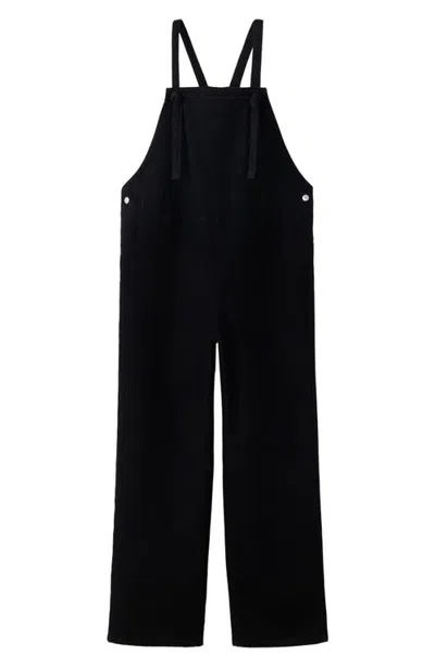 Mango Maternity Denim Dungaree Overalls In Black
