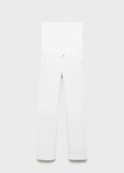 Mango Jean De Grossesse Droit Blanc - Femme - 36 -