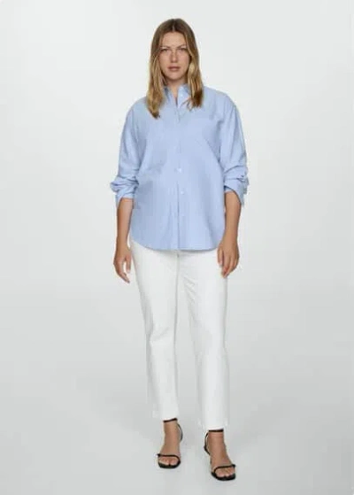 Mango Maternity Straight Jeans White