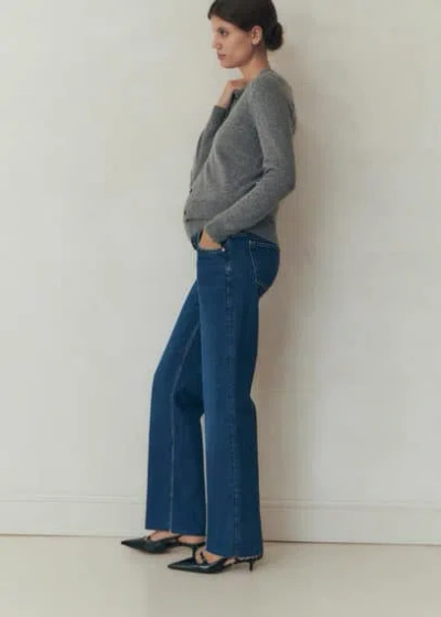 Mango Maternity Wideleg Jeans Medium Blue