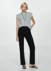 Mango Matilda Medium-rise Straight-fit Jeans Black Denim