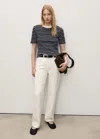Mango Matilda Medium-rise Straight-fit Jeans Ecru In Ecru