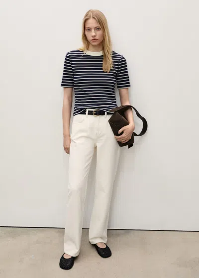 Mango Matilda Medium-rise Straight-fit Jeans Ecru