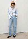Mango Matilda Medium-rise Straight-fit Jeans Light Blue In Light Blue