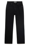 Mango Matilda Mid Rise Straight Leg Jeans In Black