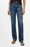 Mango Matilda Mid Rise Straight Leg Jeans In Blue