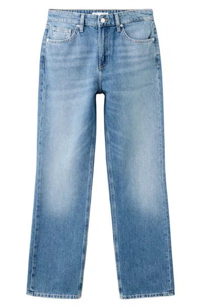Mango Matilda Mid Rise Straight Leg Jeans In Blue