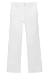 Mango Matilda Mid Rise Straight Leg Jeans In White