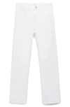 Mango Women's Matilda Medium-rise Straight-fit Jeans In White
