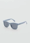 Mango Matte Frame Sunglasses Blue In Blue
