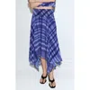 Mango Long Flared Skirt In Blue