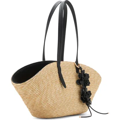Mango Medium Double Handle Natural Fiber Bag In Sand