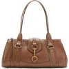 Mango Medium Faux Leather Shoulder Bag In Brown