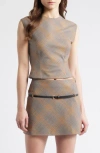 Mango Melo Plaid Top In Brown