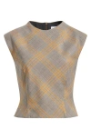 Mango Melo Plaid Top In Multi