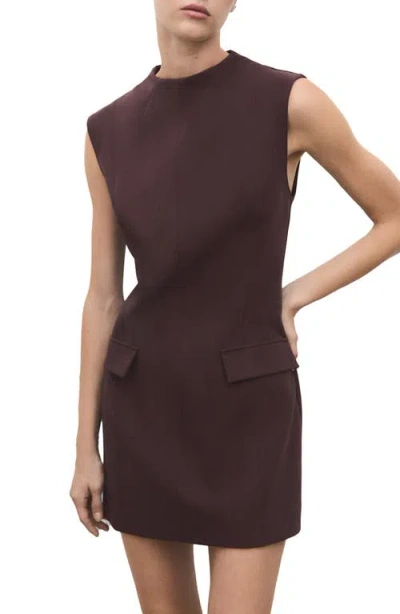 Mango Melo Sleeveless Dress In Brown