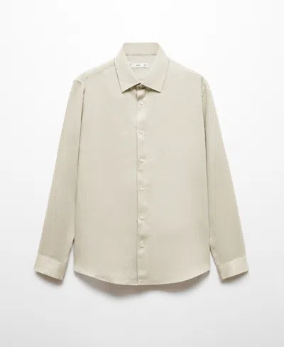 Mango Men's 100% Linen Regular-fit Shirt In White