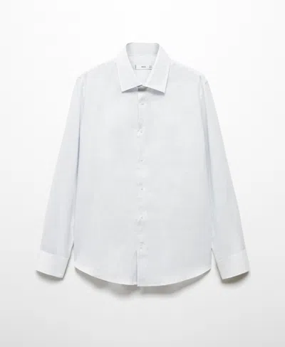 Mango Men's 100% Linen Regular-fit Shirt In Sky Blue