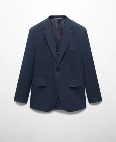 Mango Veste In Bleu Marine Foncé