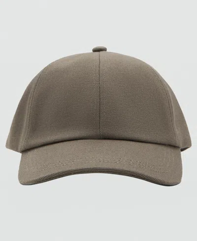 Mango Men's Adjustable Pique Cap In Brown