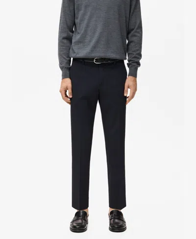 Mango Men's Barna Slim-fit Twill Chino Pants In Blue