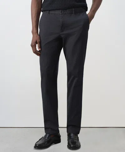 Mango Men's Barna Slim-fit Twill Cotton-blend Chino Pants In Animal Print