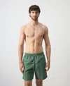 Mango Men's Basic Drawstring Swimsuit In Green