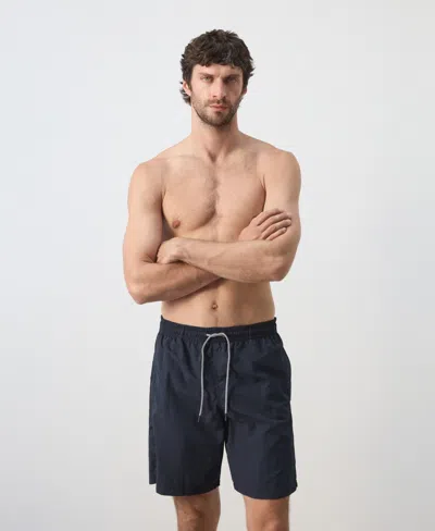 Mango Men's Basic Drawstring Swimsuit In Blue