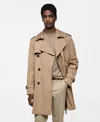Mango Men's Slim-fit Water-repellent Trench Coat In Beige