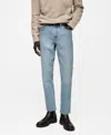 Mango Ben Tapered Jeans In Light Blue