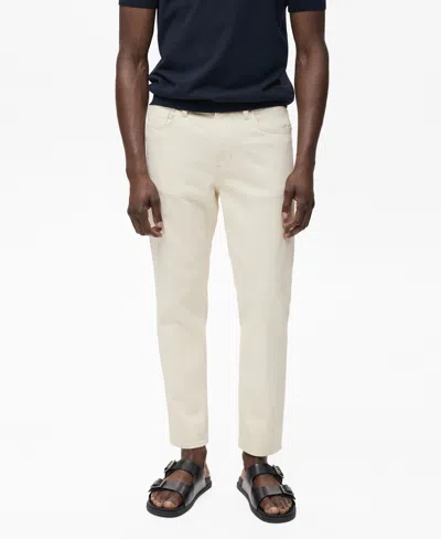 Mango Men's Ben Tapered Fit Jeans In White