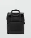 Mango Men's Black Multi-purpose Backpack In Black