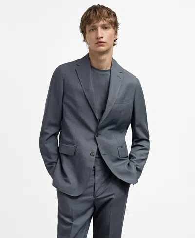 Mango Men's Blend Suit Jacket In Petrol Blue