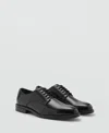 Mango Plain Toe Derby In Black