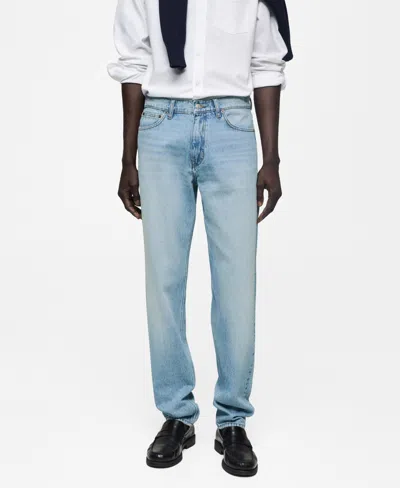 Mango Men's Bob Regular-fit Light-wash Jeans In Medium Blue