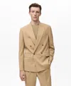 Mango Mens Regular Fit Boston Suit Separates In Nude