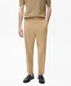 Mango Tailored Slim Fit Pants In Brown