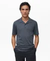 Mango Polo Shirt In Blue