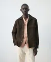 Mango Cotton Overshirt In Brown