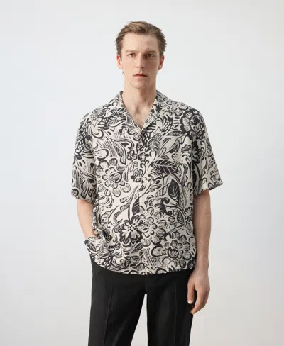 Mango Retro Floral Print Shirt In Multi
