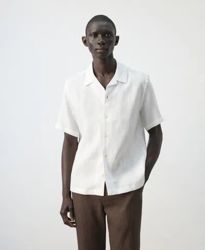 Mango Regular-fit 100% Linen Shirt In White