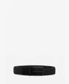 Mango Men's Braided Elastic Belt In Black