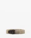 Mango Men's Braided Elastic Belt In Sand