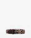 Mango Men's Braided Elastic Colored Belt In Brown