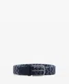 Mango Men's Braided Elastic Colored Belt In Gray