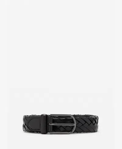 MANGO MEN'S BRAIDED LEATHER BELT