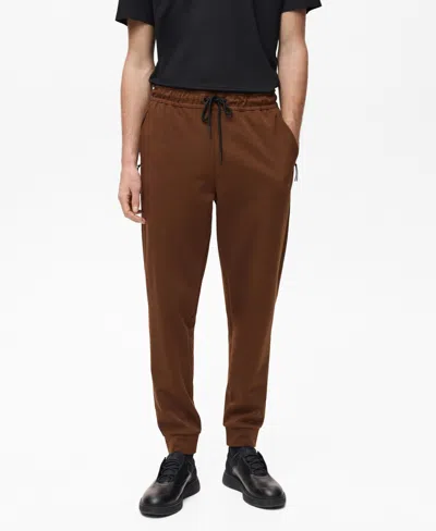 MANGO MEN'S BREATHABLE COMFORT-STRETCH JOGGERS