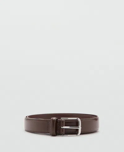 Mango Men's Buckle Leather Belt